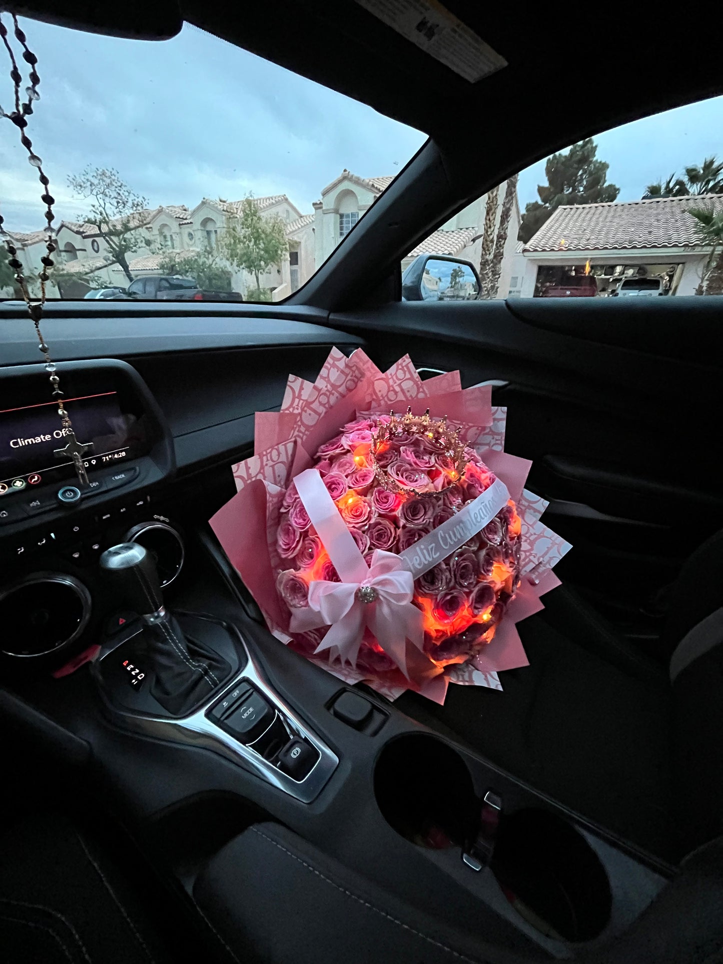 100 pink sparkly roses