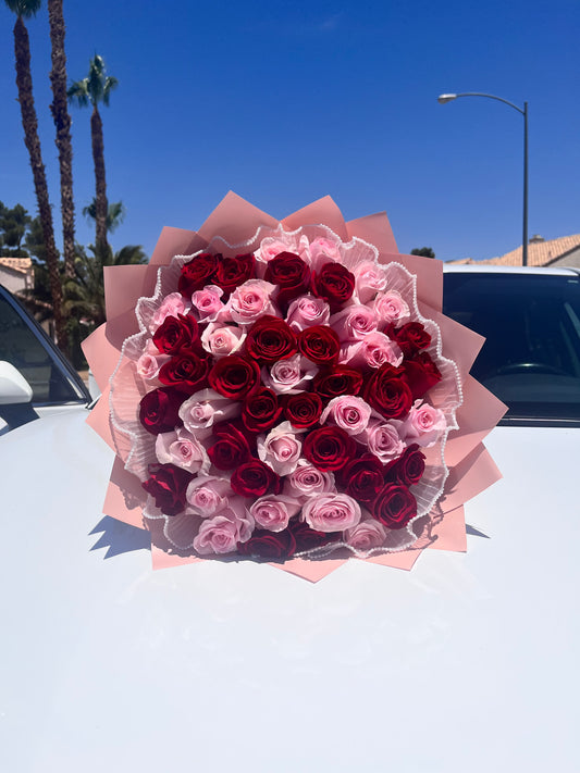 Pink and Red Roses