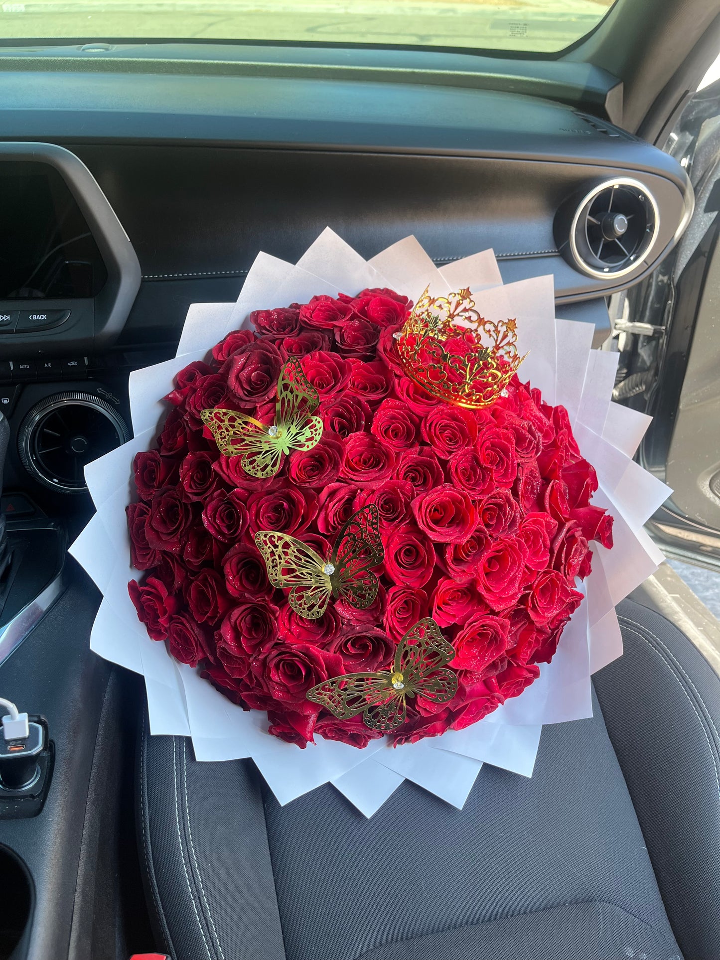 100 red roses - Bouquet