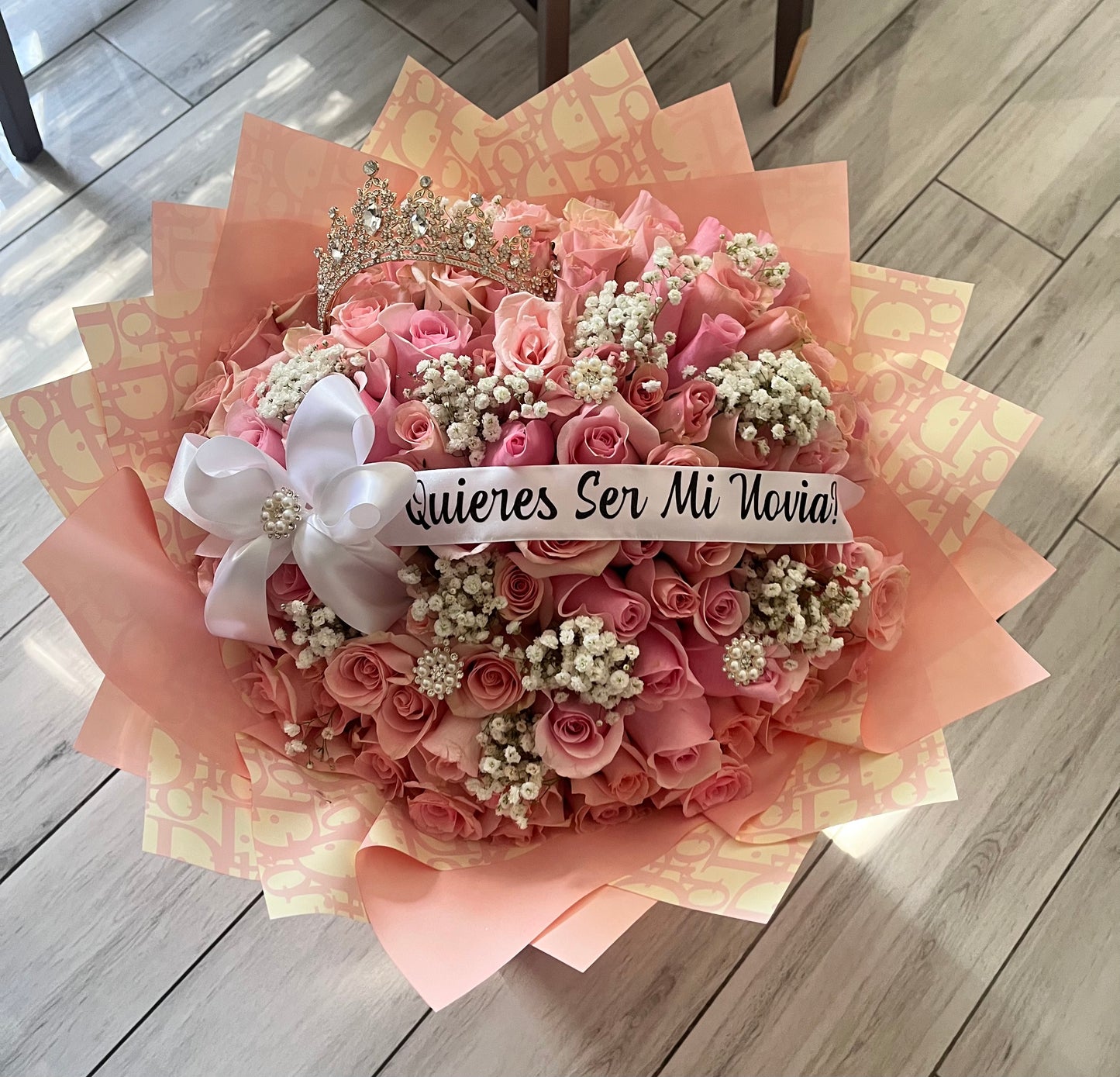 50 Pink Novia Ramo!