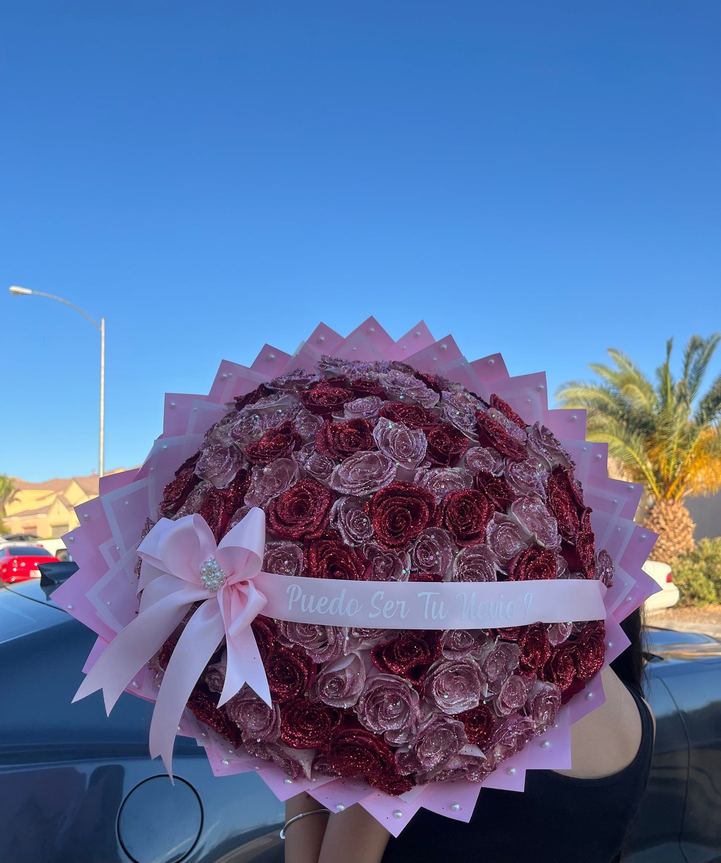 150 Glittery Roses - Girlfriend Proposal