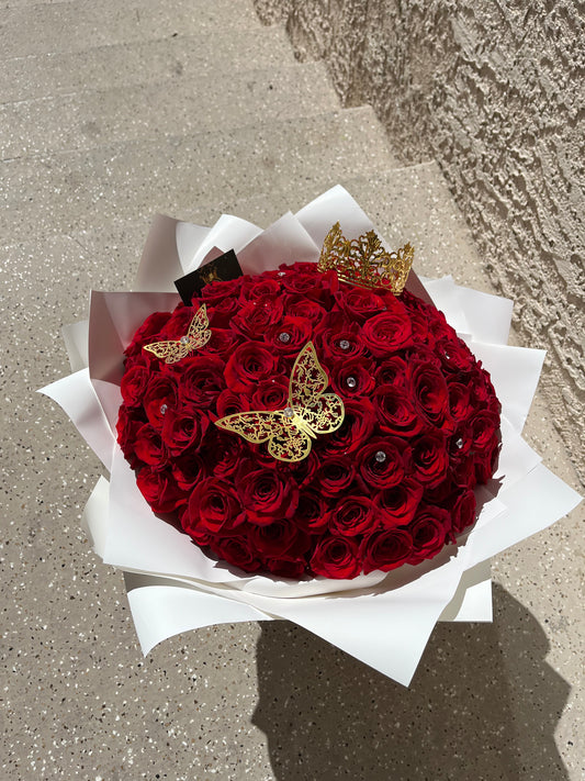 100 red roses - Bouquet