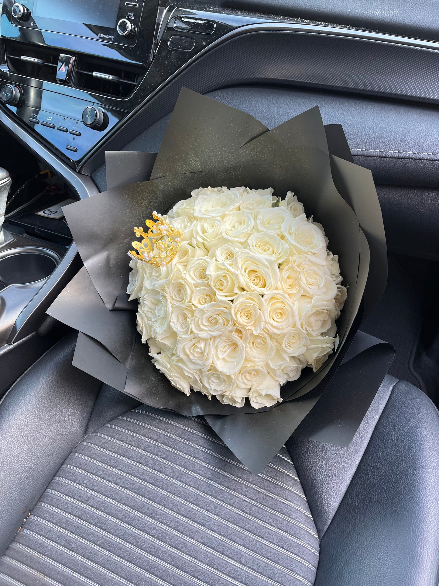 Classy 50 white bouquet!